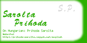 sarolta prihoda business card